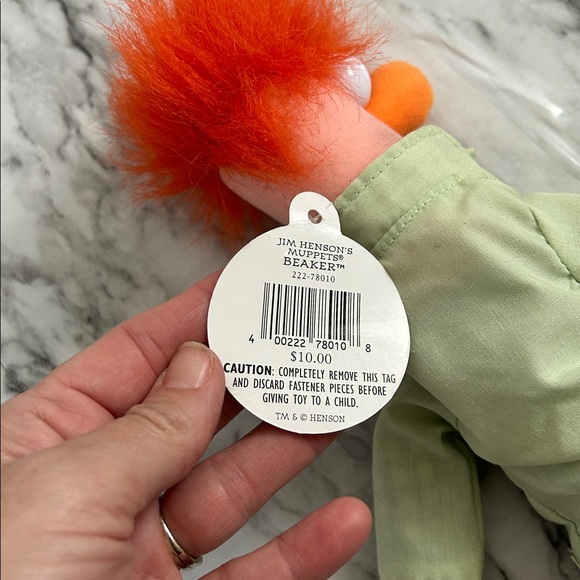 Vintage NWT 1990’s Disney MGM Studios Jim Henson’s Muppet Vision 3D Beaker Plush - Picture 7 of 10